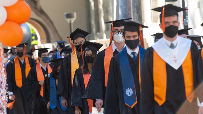 Graduates celebrate the October commencement 2021