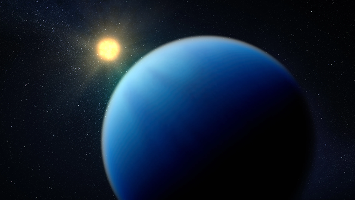 This artist's concept shows what the sub-Neptune exoplanet TOI-421 b might look like. In a new study, scientists have found new evidence suggesting how these types of planets can lose their atmospheres.
