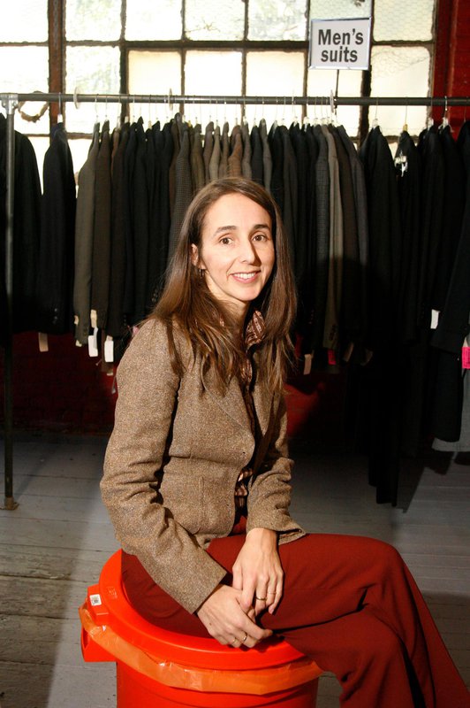 Picture of Hanna Rose Shell in a clothing store.