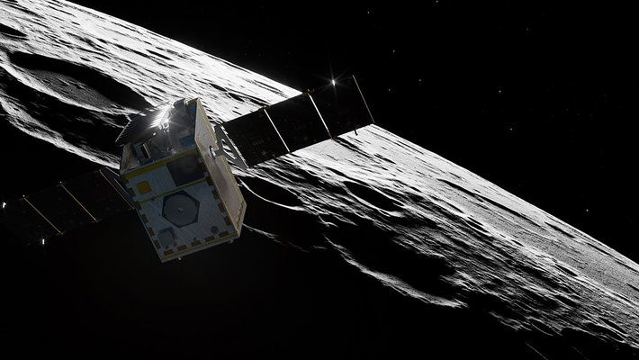 Artist's concept of Lunar Trailblazer approaching the Moon