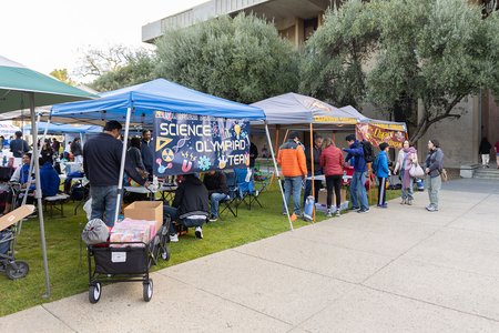 A tent on the Beckman Mall