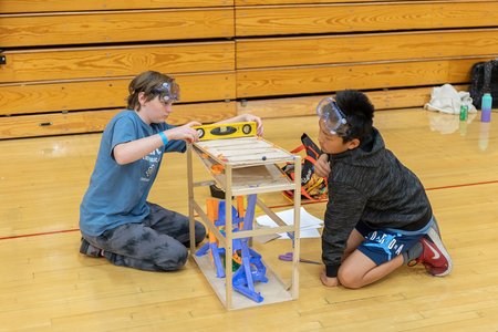 Students build an engineering project