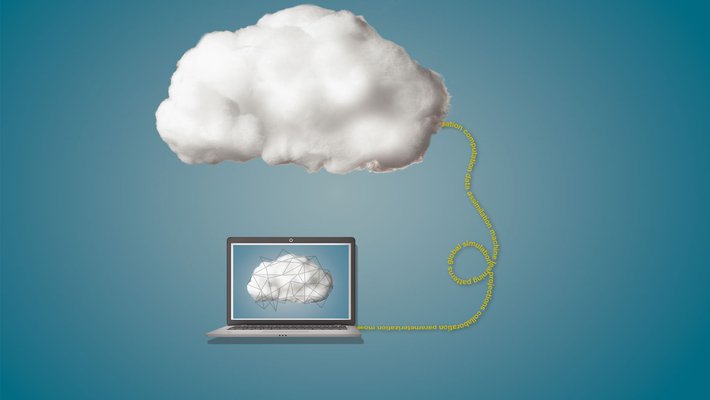 graphic of a cloud on a computer screen