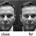 Two versions of the same face - on taken from 2 feet away and one from 7 feet away