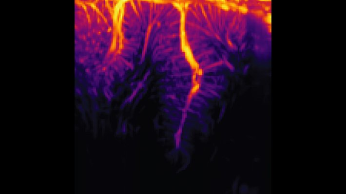 Red and orange streaks with a background of black and purple