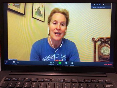 Nobel laureate Frances Arnold, the Linus Pauling Professor of Chemical Engineering, Bioengineering and Biochemistry, discusses her career during a video chat with more than 175 prospective students.