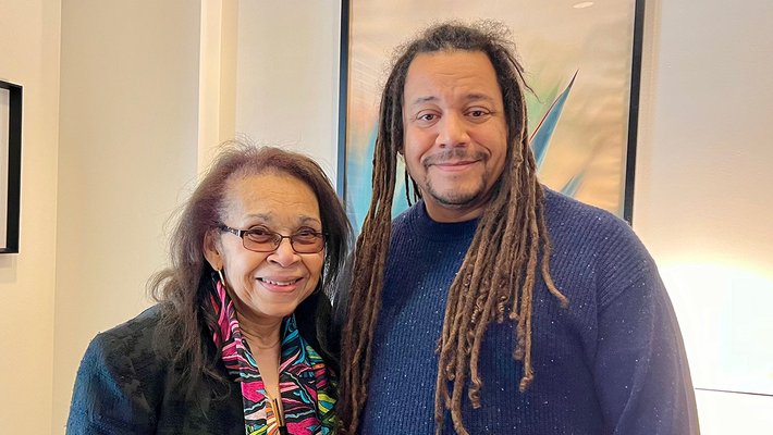 Bil Clemons and Shirley Malcolm standing next to one another