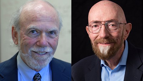 photo of Barry Barish and Kip Thorne