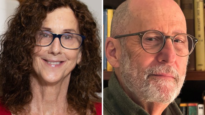 A collage of portraits of Caltech professors Pamela Bjorkman and Jim Eisenstein