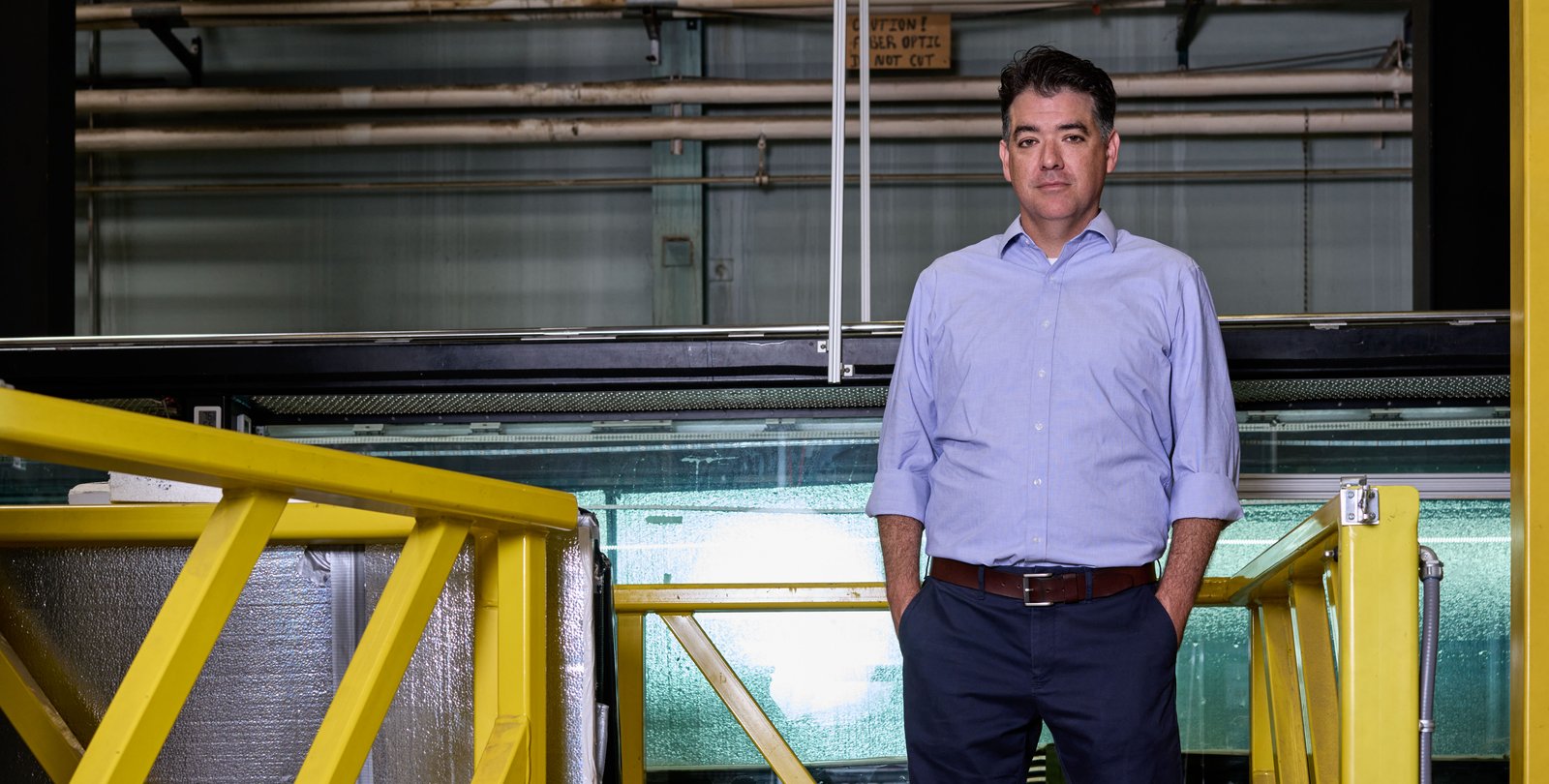 A man in an engineering lab