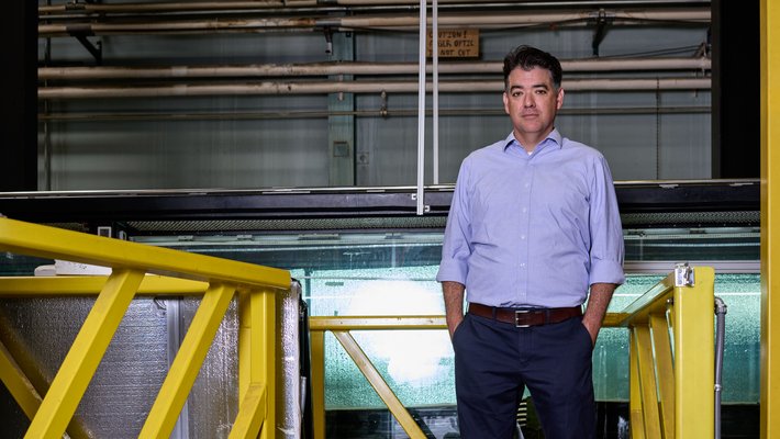 A man in an engineering lab