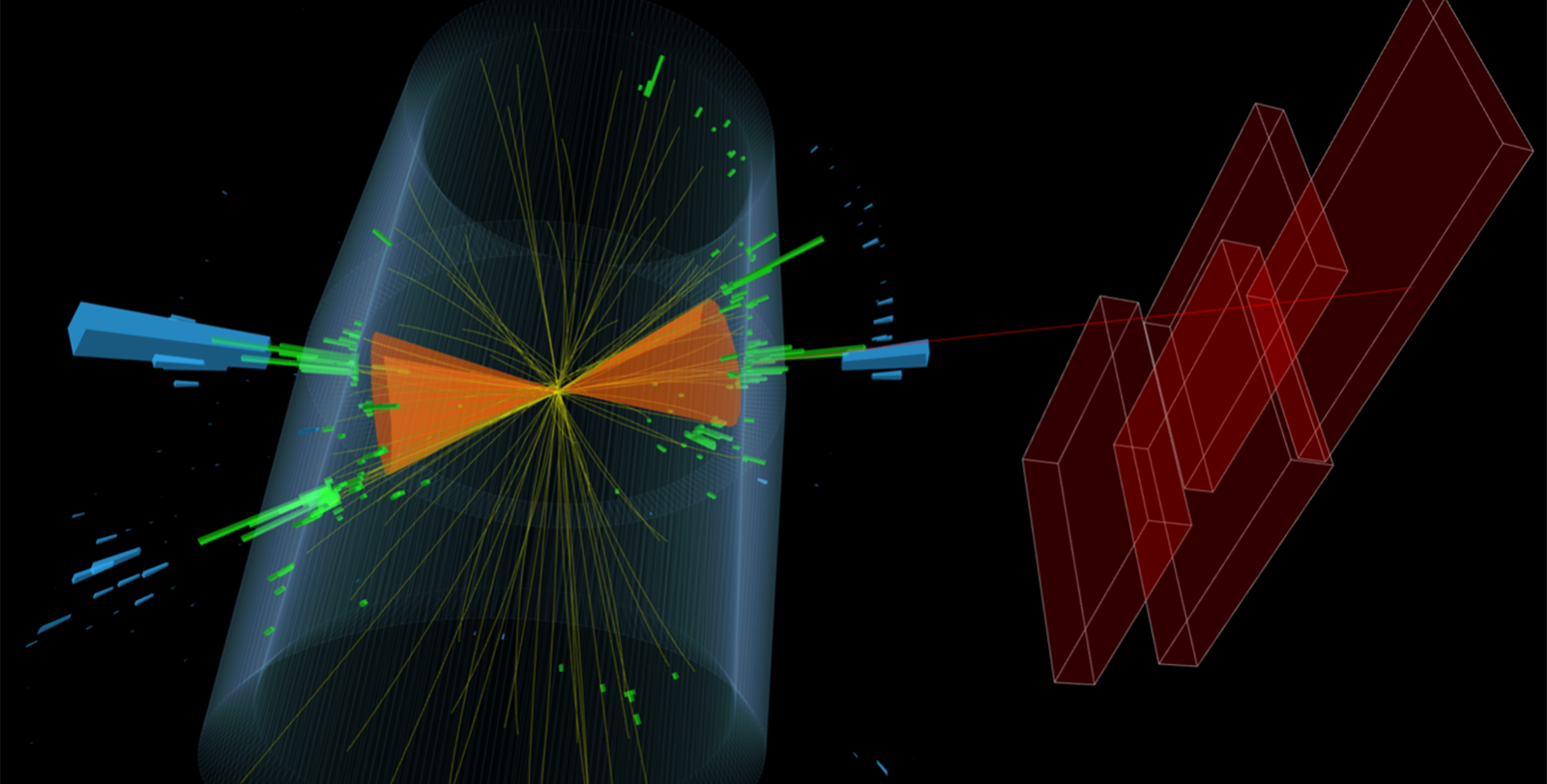 Illustration of a particle collision
