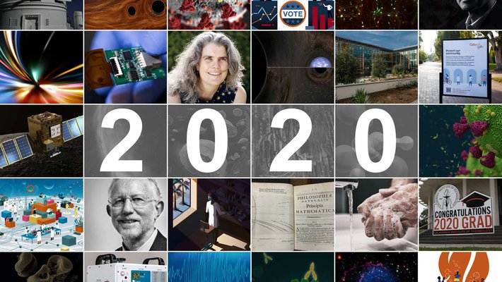 Composition of images from highlighted stories throughout 2020