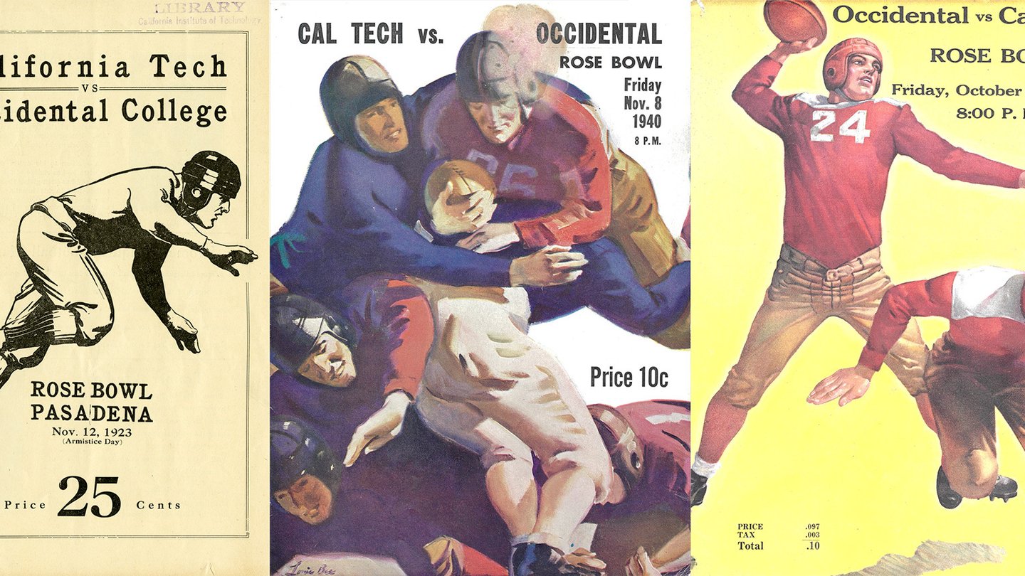 three programs for NCAA Division III games between Caltech and Occidental College