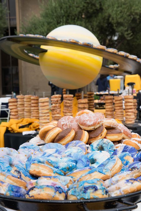 photo of donut display at Cassini Finale event