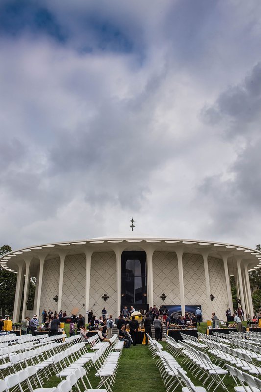 photo of event set-up at Cassini Finale event