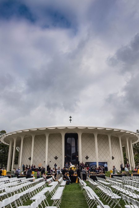 photo of event set-up at Cassini Finale event