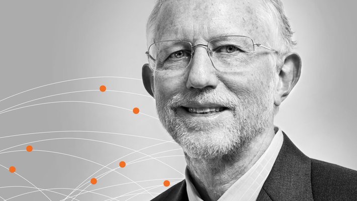 A black and white photo of Charles Rice