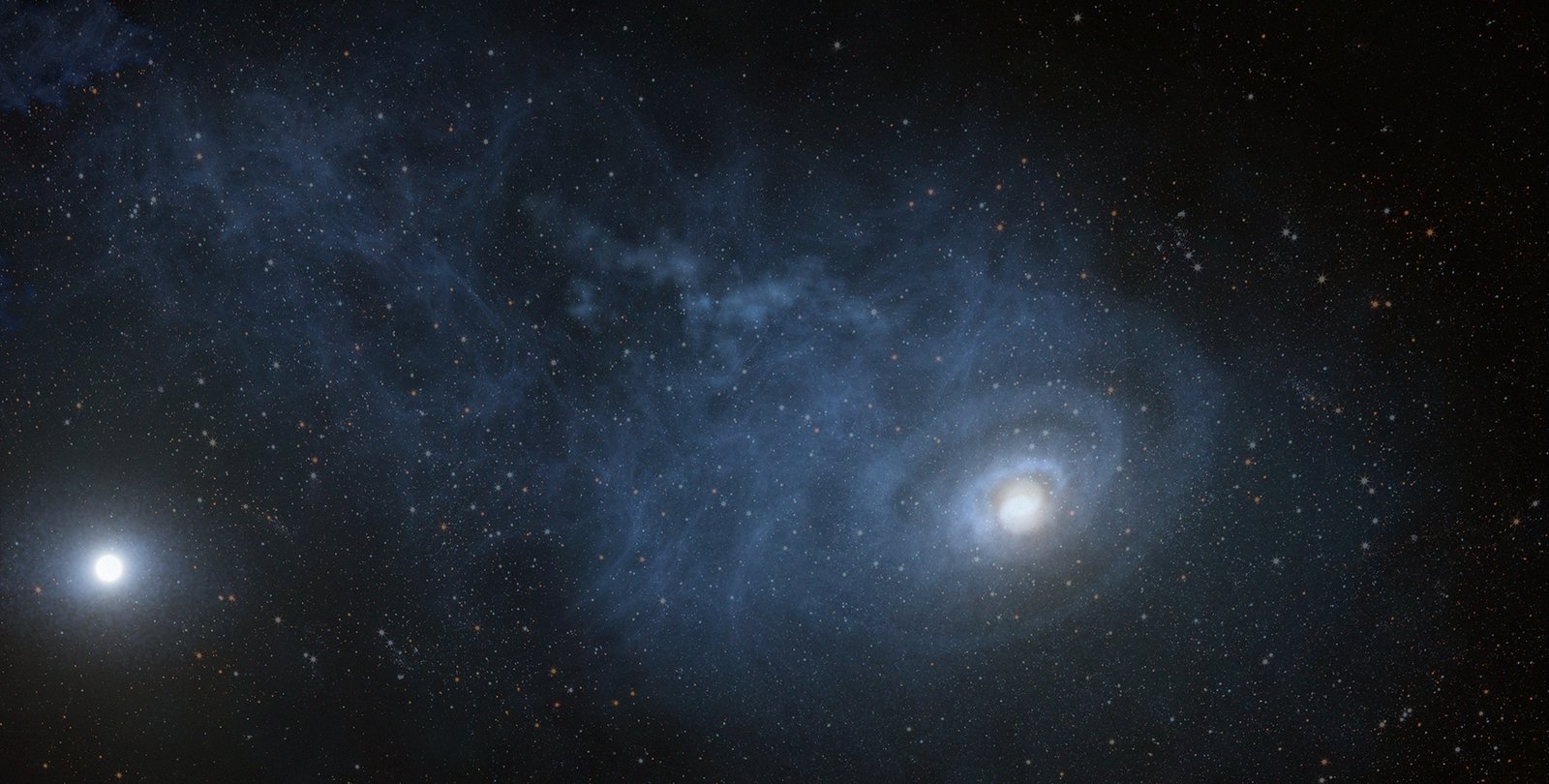 Artwork of growing galaxy.