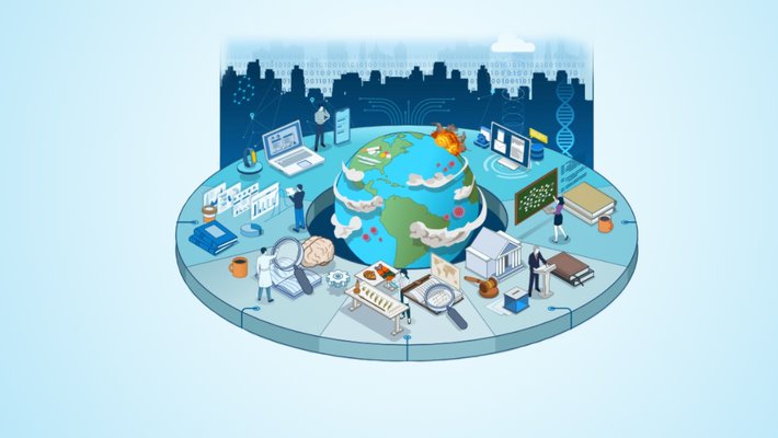 Artwork of various aspects of social science