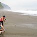 In Costa Rica, students take pictures of baby green sea turtles making their way to the ocean. 