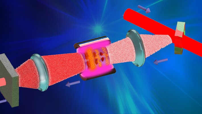 An artist's concept of an apparatus for removing optical distortion for medical imagery.