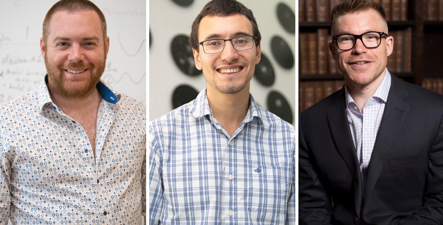 Photos of Scott Cushing, Kareem El-Badry, and Ryan Hadt 