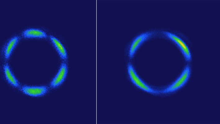 Patterns from atomic crystals; At right, 3-D quantum liquid crystal