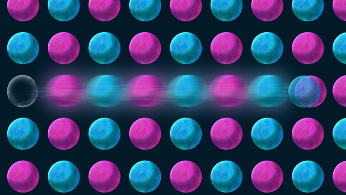 Artist's concept of Hubbard excitons.