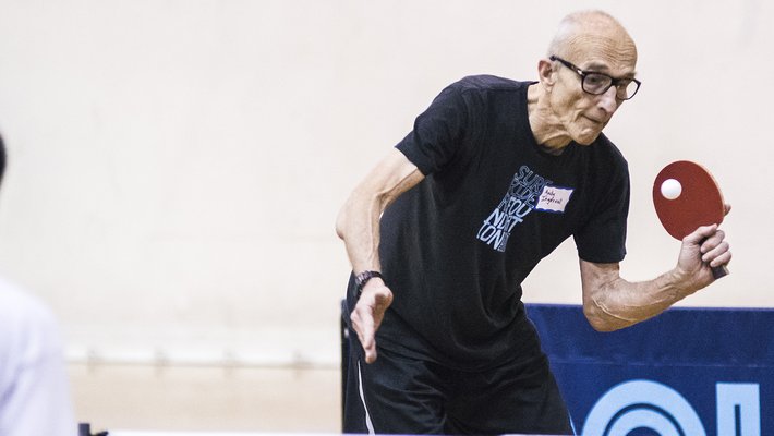 Andy Ingersoll playing table tennis