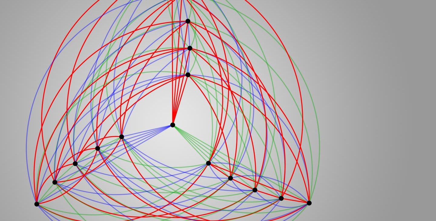 Abstract picture of dots and lines