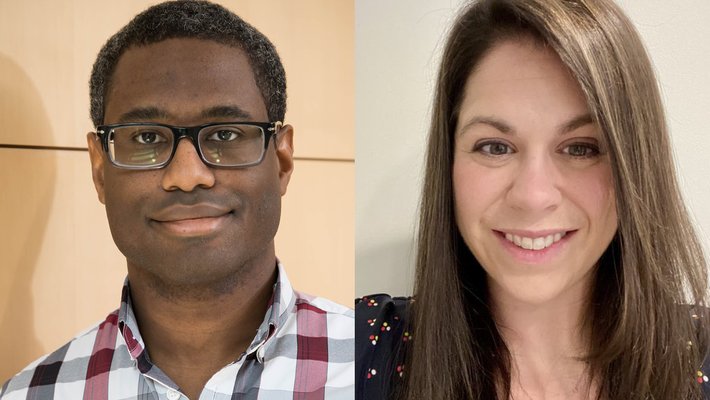 Composite image of David Van Valen and Rebecca Voorhees