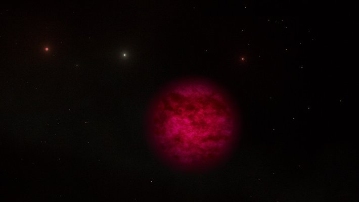 Artwork of exoplanet HR 8799 c