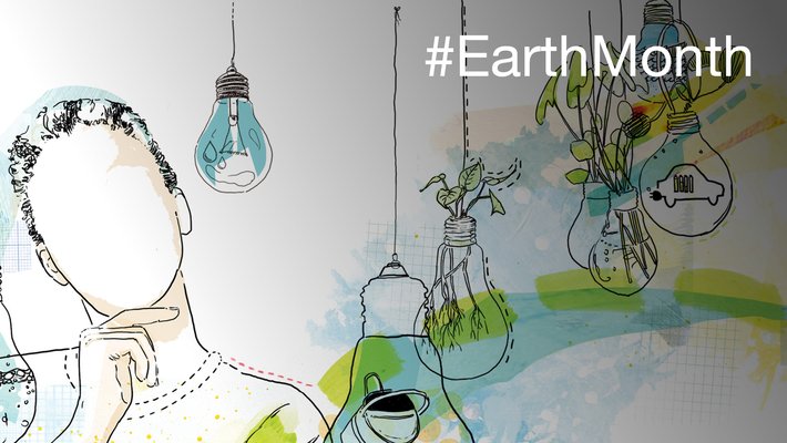 illustration of a scientist with light bulbs hanging around their head