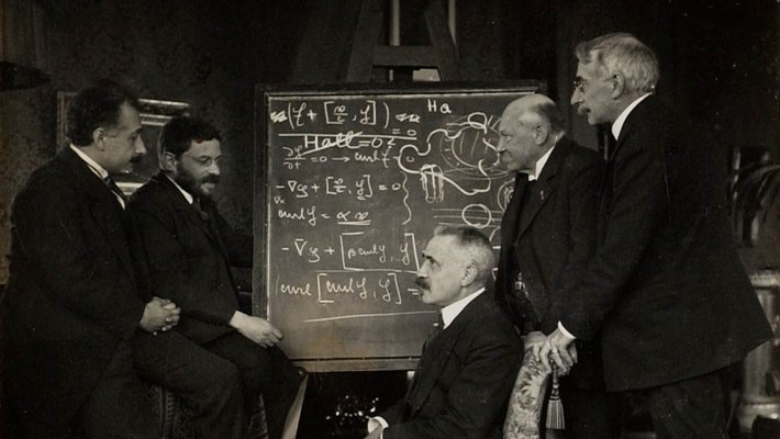 Einstein and colleagues in Holland.
