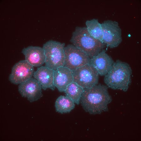Image of a colony of MEMOIR cells that have recorded information in their genomes