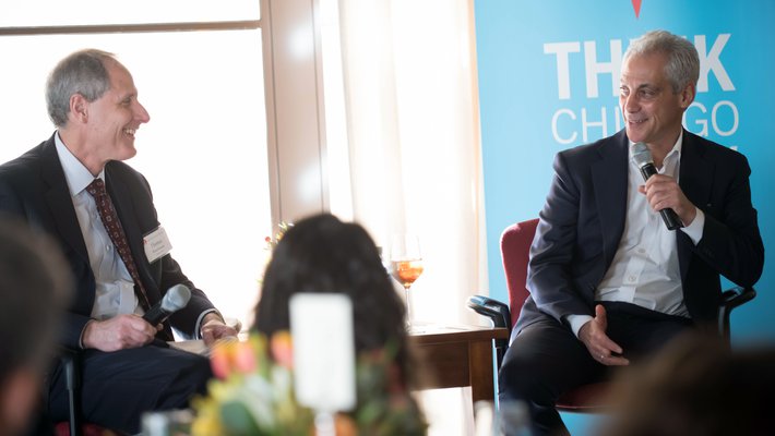 Rahm Emanuel and Thomas F. Rosenbaum