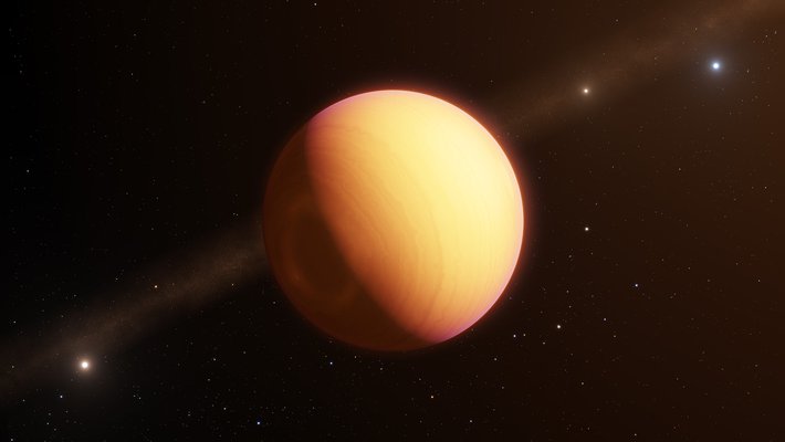 Artist's impression of the exoplanet in study.