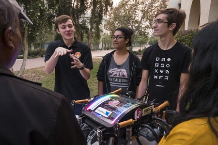 Caltech robotics team members talk about their work.