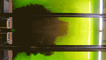 model using dye to show how water flows through a simulated delta