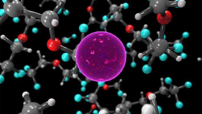 An illustration of the electrolyte solution used in the new study