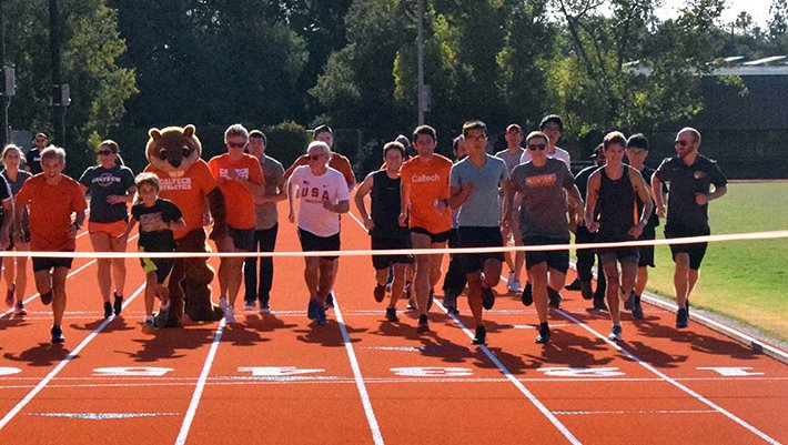 The Fox Stanton Track is named in memory of William L. “Fox” Stanton (1874-1946), who was Caltech’s athletics director from 1921 to 1941.