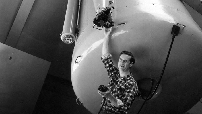 George Abell at 48-inch telescope