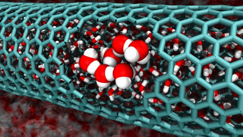cutaway of a 2.0 nanometer-diameter carbon nanotube