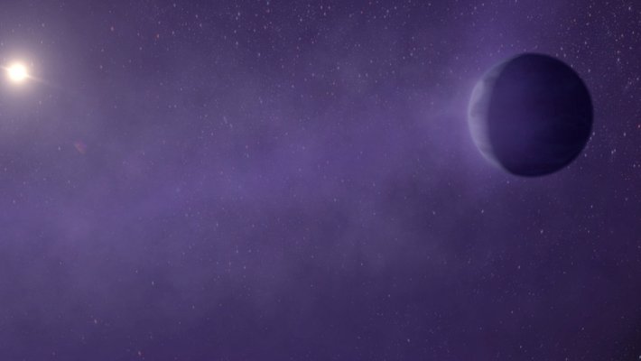 Illustration of the mini-Neptune TOI 560.01, located 103 light-years away in the Hydra constellation.