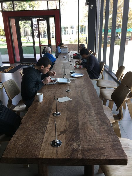 Oak Tree Table with Diners