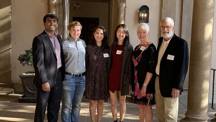 A portrait of several students who won the 2019 Robert L. Noland Leadership Award