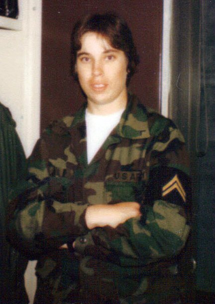 Kathy Carpenter, security technical operations manager, served in the U.S. Army as a military police officer and in the Utah National Guard and the U.S. Army Reserves. The photo above was taken in the early 1980s at Fort McClellan in Alabama.