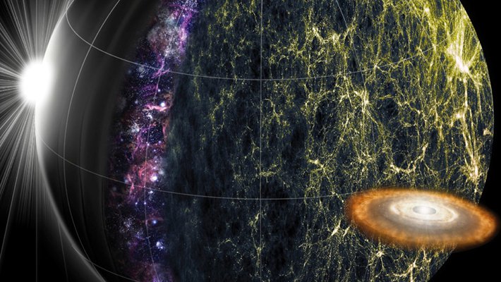 Artwork of SPHEREx science goals