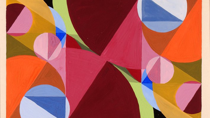 Colorful abstract painting by Joseph Schillinger.